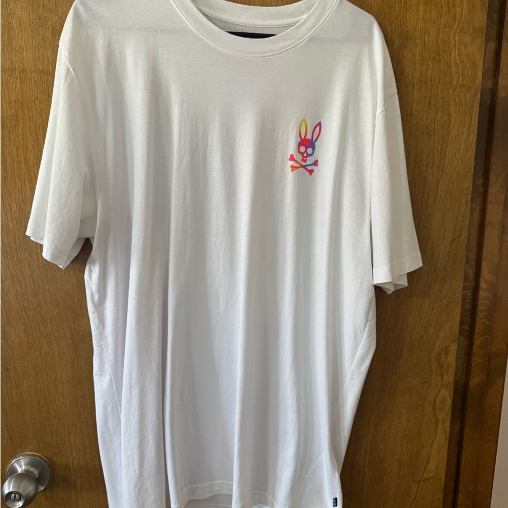 White Graphic Bunny Chest Tee -